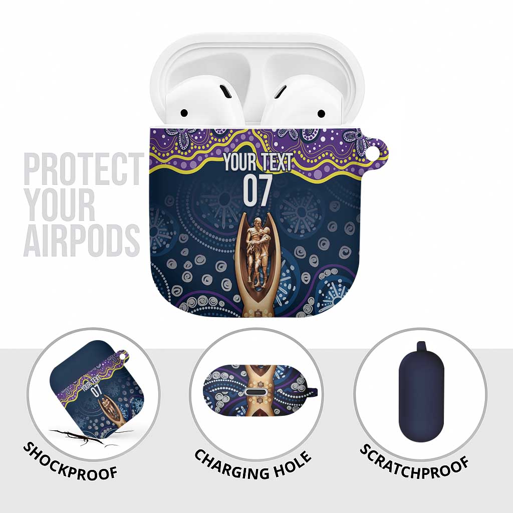 Melbourne Rugby NRL Custom Indigenous AirPods Case Raging Storms - Aussie Hoodie
