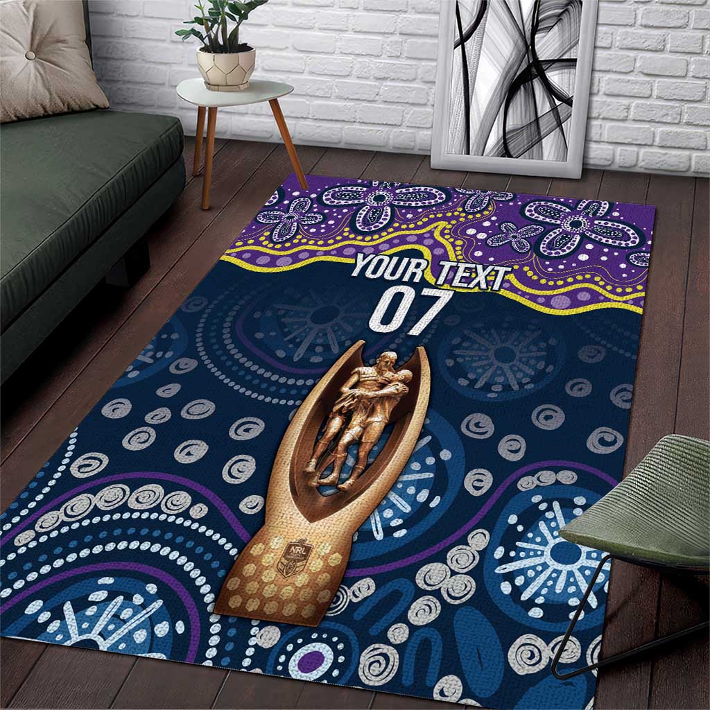 Melbourne Rugby NRL Custom Indigenous Area Rug Raging Storms - Aussie Hoodie