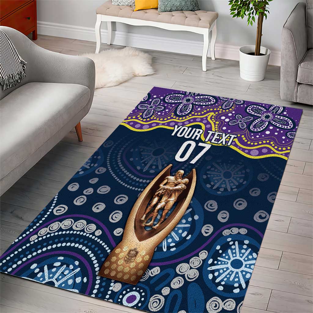 Melbourne Rugby NRL Custom Indigenous Area Rug Raging Storms - Aussie Hoodie