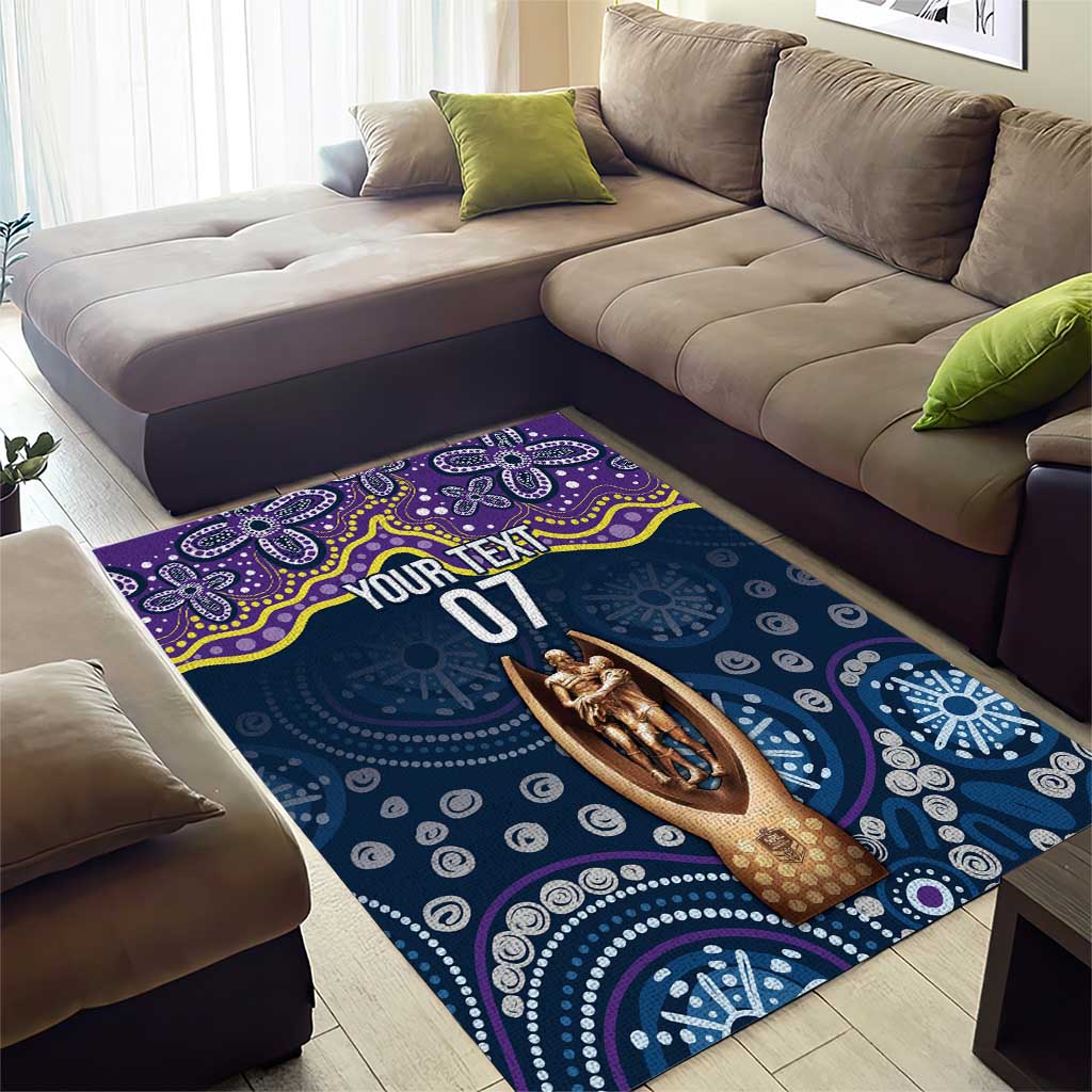 Melbourne Rugby NRL Custom Indigenous Area Rug Raging Storms - Aussie Hoodie