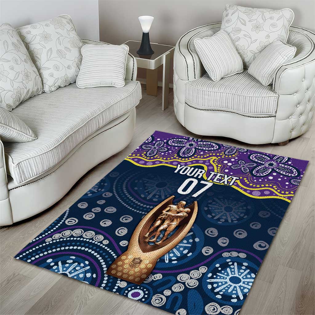 Melbourne Rugby NRL Custom Indigenous Area Rug Raging Storms - Aussie Hoodie