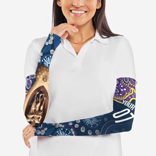 Melbourne Rugby NRL Custom Indigenous Arm Sleeves Raging Storms - Aussie Hoodie