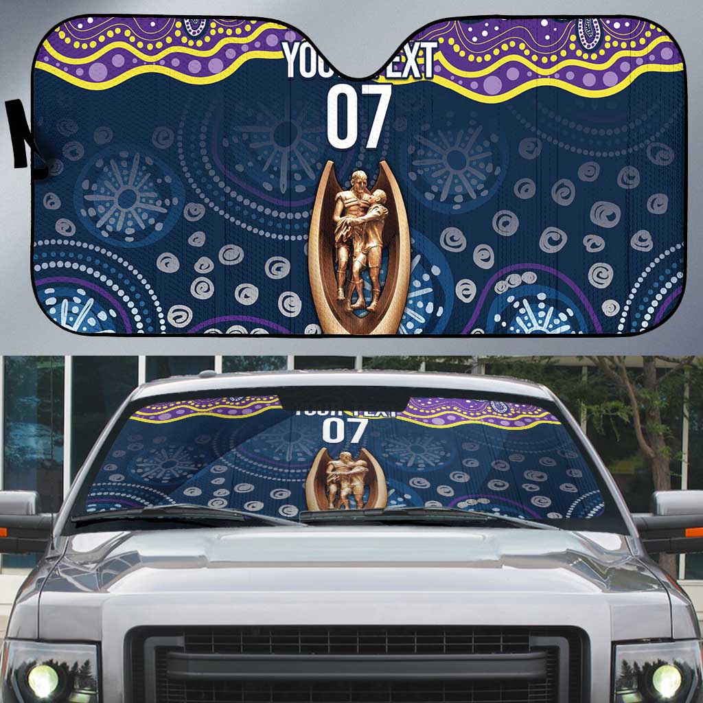 Melbourne Rugby NRL Custom Indigenous Auto Sun Shade Raging Storms - Aussie Hoodie