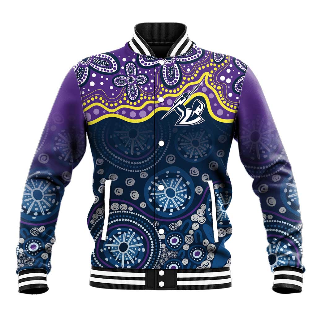 Melbourne Rugby NRL Custom Indigenous Baseball Jacket Raging Storms - Aussie Hoodie