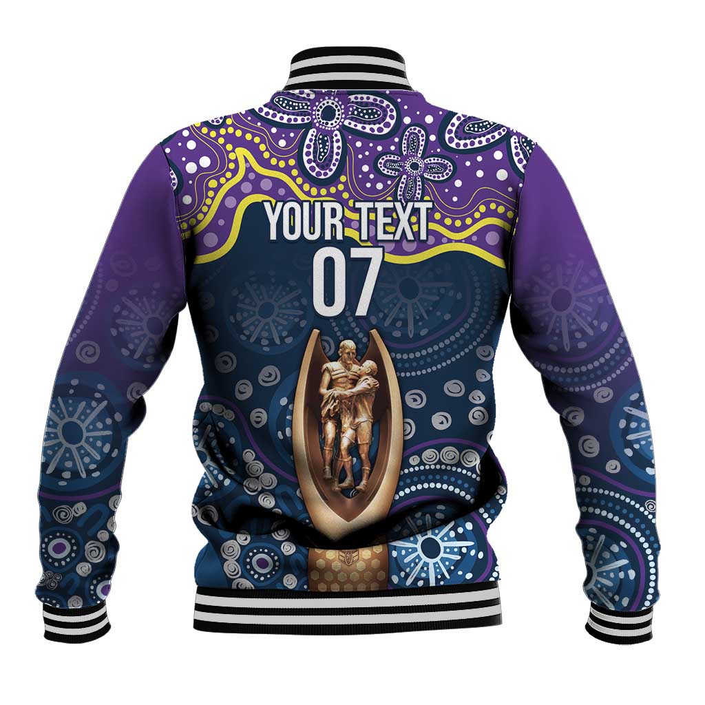 Melbourne Rugby NRL Custom Indigenous Baseball Jacket Raging Storms - Aussie Hoodie