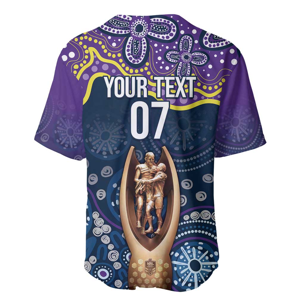 Melbourne Rugby NRL Custom Indigenous Baseball Jersey Raging Storms - Aussie Hoodie