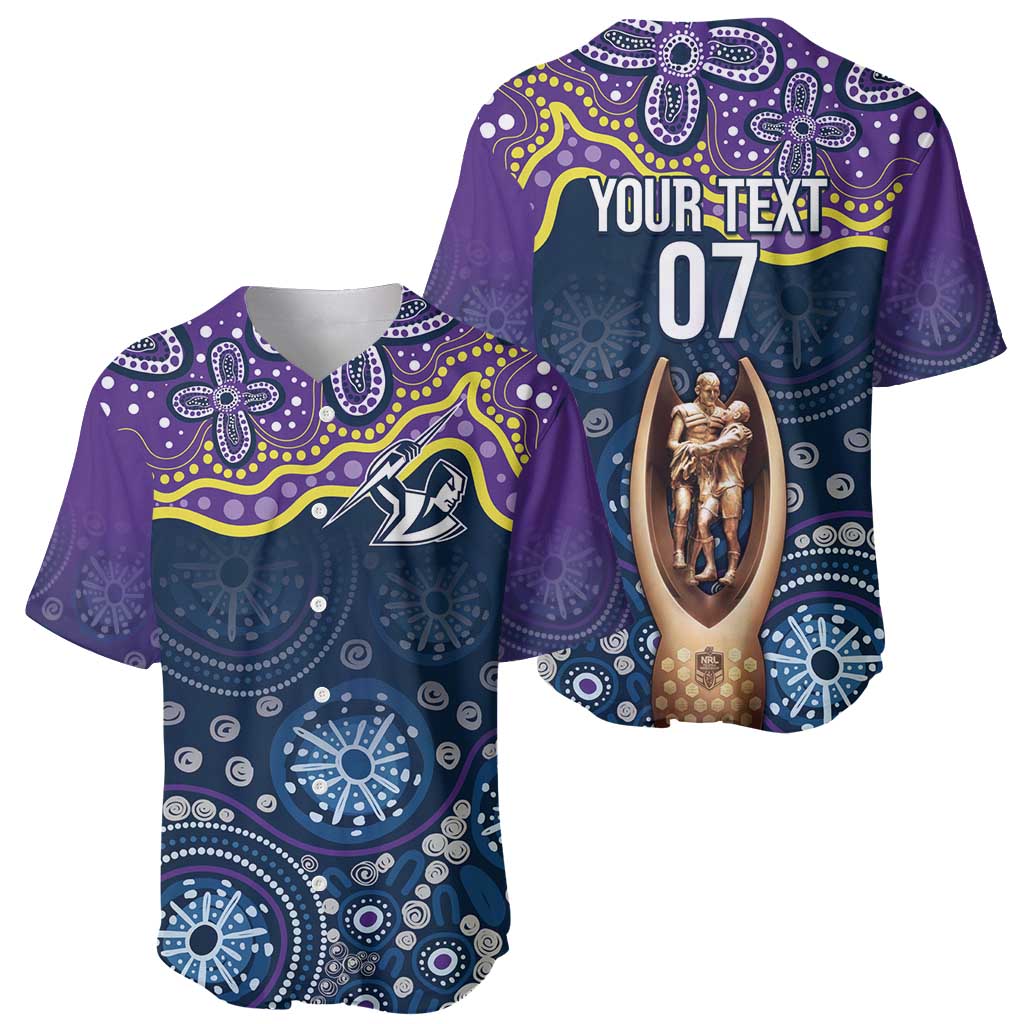 Melbourne Rugby NRL Custom Indigenous Baseball Jersey Raging Storms - Aussie Hoodie