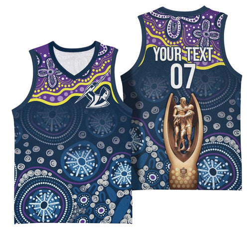 Melbourne Rugby NRL Custom Indigenous Basketball Jersey Raging Storms - Aussie Hoodie