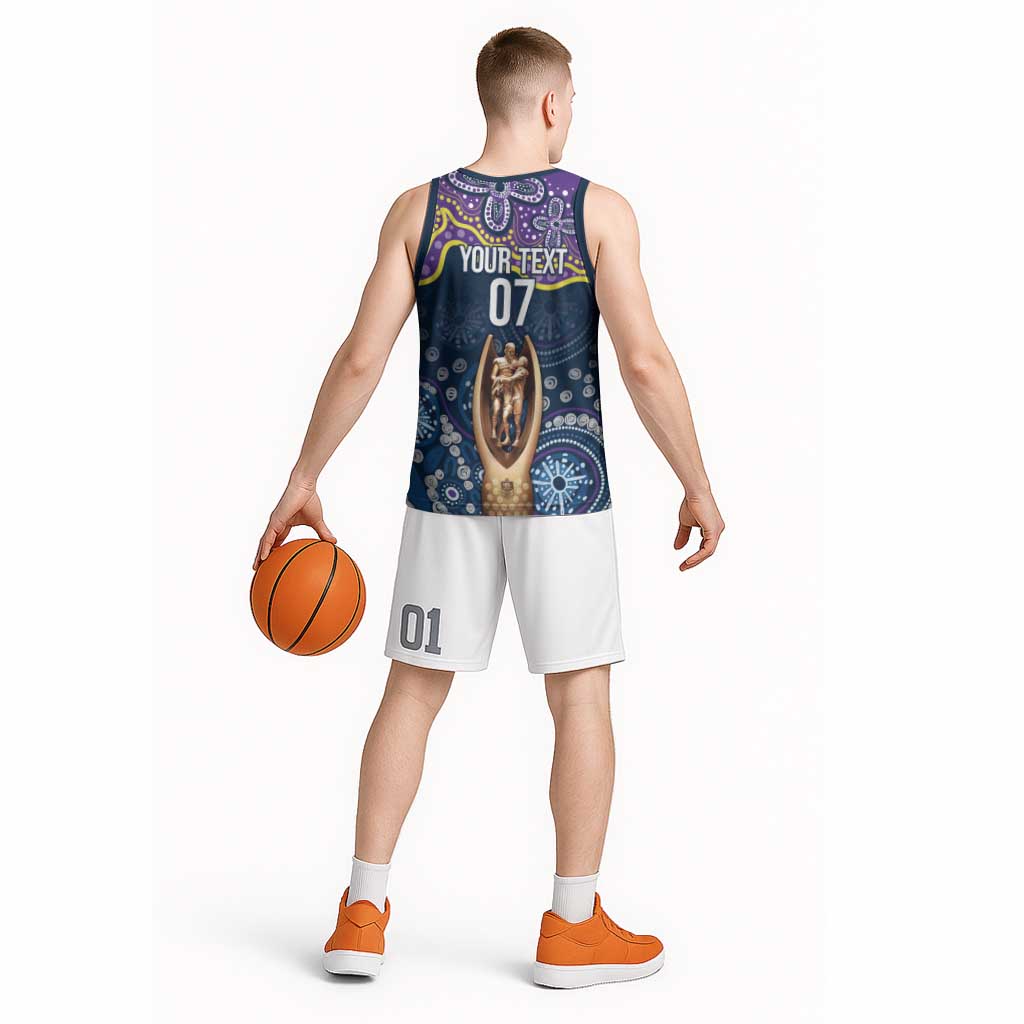 Melbourne Rugby NRL Custom Indigenous Basketball Jersey Raging Storms - Aussie Hoodie