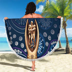 Melbourne Rugby NRL Custom Indigenous Beach Blanket Raging Storms - Aussie Hoodie