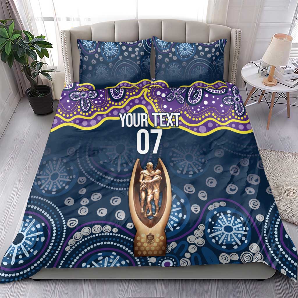 Melbourne Rugby NRL Custom Indigenous Bedding Set Raging Storms - Aussie Hoodie