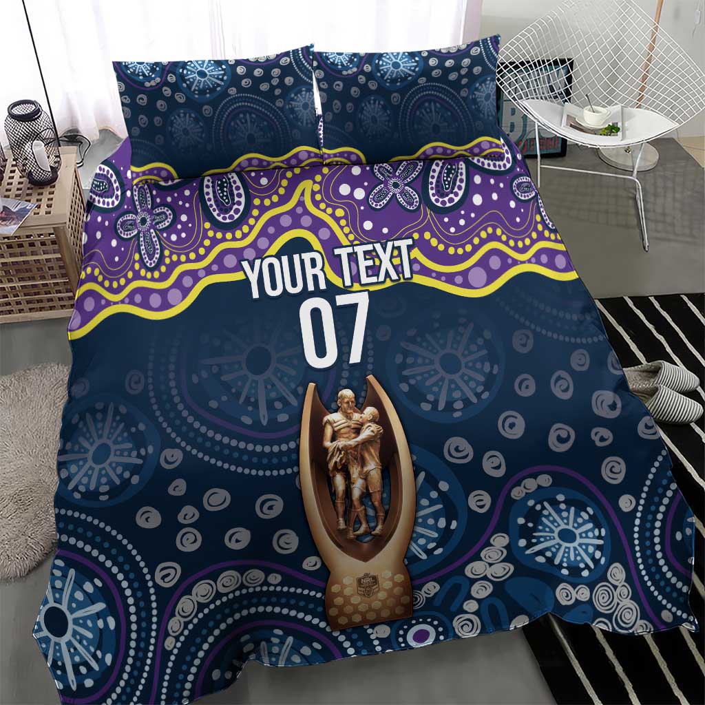 Melbourne Rugby NRL Custom Indigenous Bedding Set Raging Storms - Aussie Hoodie