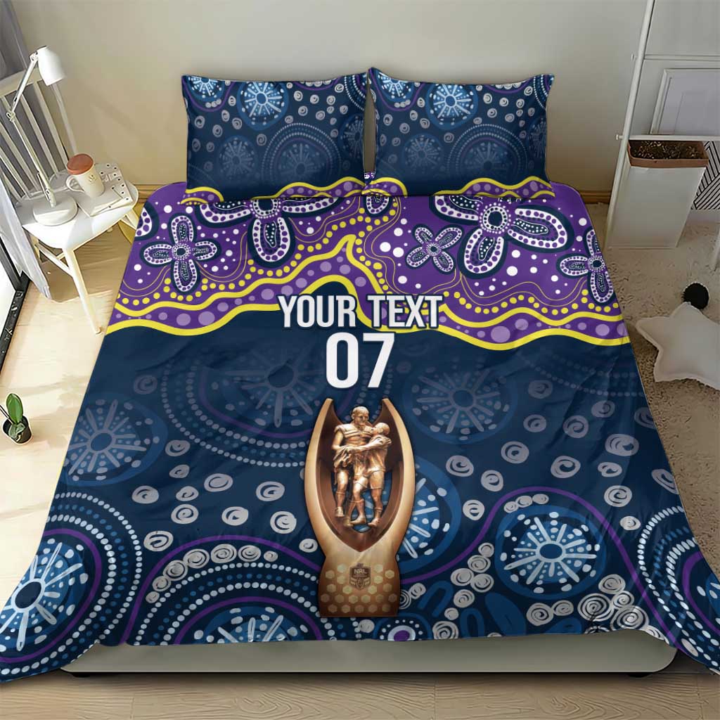 Melbourne Rugby NRL Custom Indigenous Bedding Set Raging Storms - Aussie Hoodie