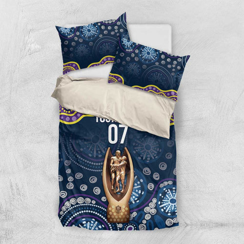 Melbourne Rugby NRL Custom Indigenous Bedding Set Raging Storms - Aussie Hoodie