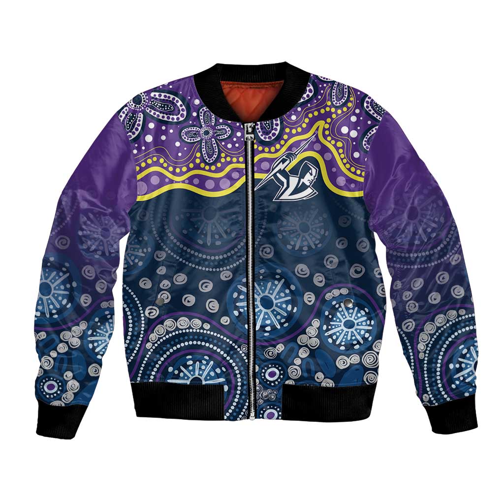Melbourne Rugby NRL Custom Indigenous Bomber Jacket Raging Storms - Aussie Hoodie