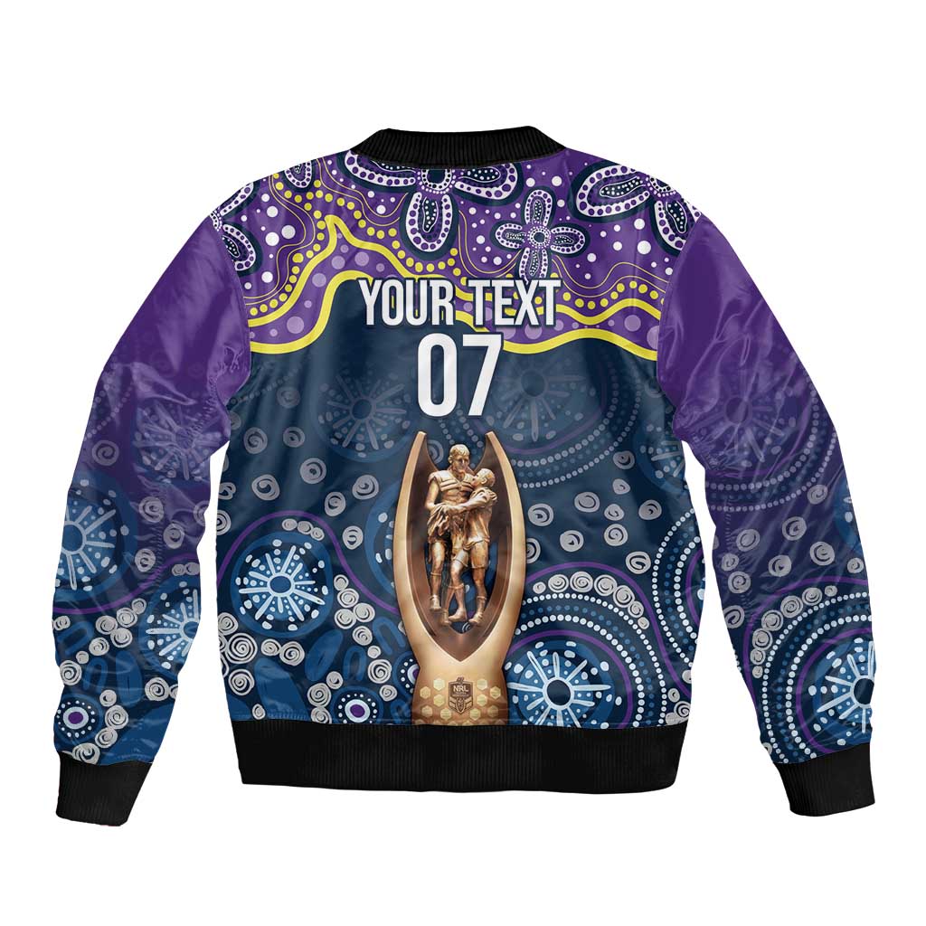 Melbourne Rugby NRL Custom Indigenous Bomber Jacket Raging Storms - Aussie Hoodie