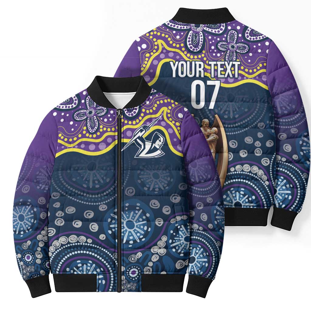 Melbourne Rugby NRL Custom Indigenous Bomber Puffer Jacket Raging Storms - Aussie Hoodie