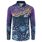 Melbourne Rugby NRL Custom Indigenous Button Sweatshirt Raging Storms - Aussie Hoodie