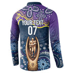 Melbourne Rugby NRL Custom Indigenous Button Sweatshirt Raging Storms - Aussie Hoodie