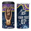 Melbourne Rugby NRL Custom Indigenous 4 in 1 Can Cooler Tumbler Raging Storms - Aussie Hoodie