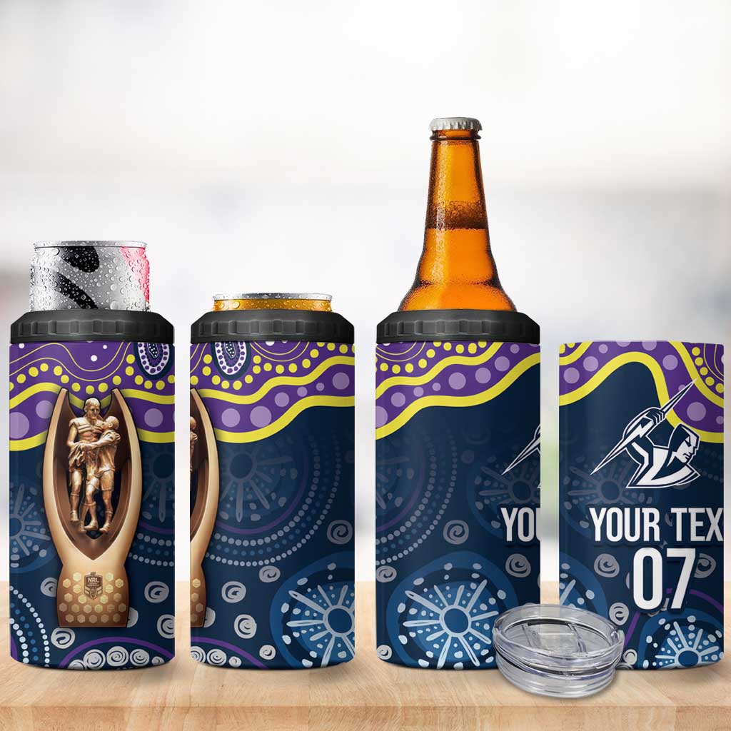 Melbourne Rugby NRL Custom Indigenous 4 in 1 Can Cooler Tumbler Raging Storms - Aussie Hoodie