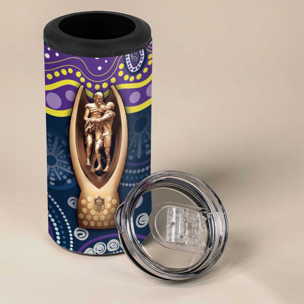 Melbourne Rugby NRL Custom Indigenous 4 in 1 Can Cooler Tumbler Raging Storms - Aussie Hoodie