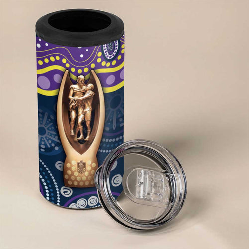 Melbourne Rugby NRL Custom Indigenous 4 in 1 Can Cooler Tumbler Raging Storms - Aussie Hoodie