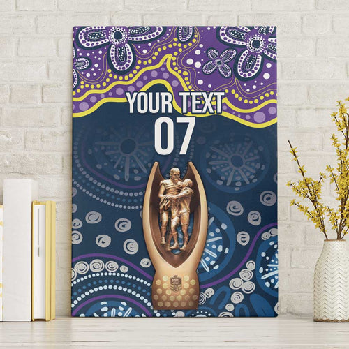 Melbourne Rugby NRL Custom Indigenous Canvas Wall Art Raging Storms - Aussie Hoodie
