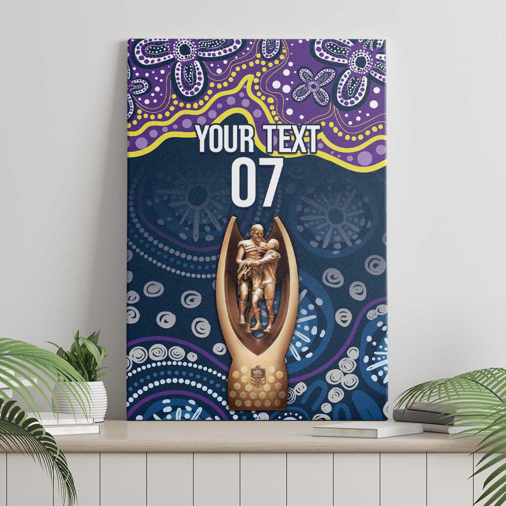 Melbourne Rugby NRL Custom Indigenous Canvas Wall Art Raging Storms - Aussie Hoodie