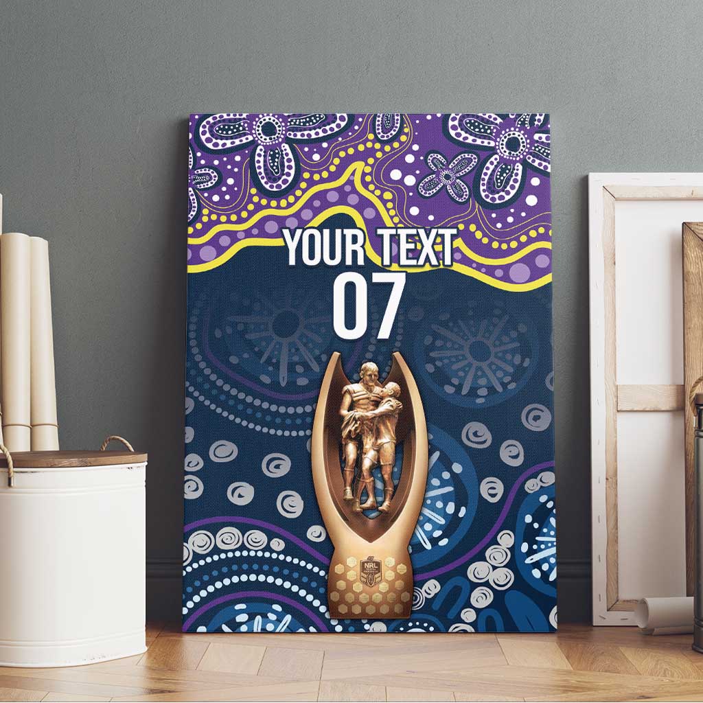 Melbourne Rugby NRL Custom Indigenous Canvas Wall Art Raging Storms - Aussie Hoodie