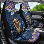 Melbourne Rugby NRL Custom Indigenous Car Seat Cover Raging Storms - Aussie Hoodie