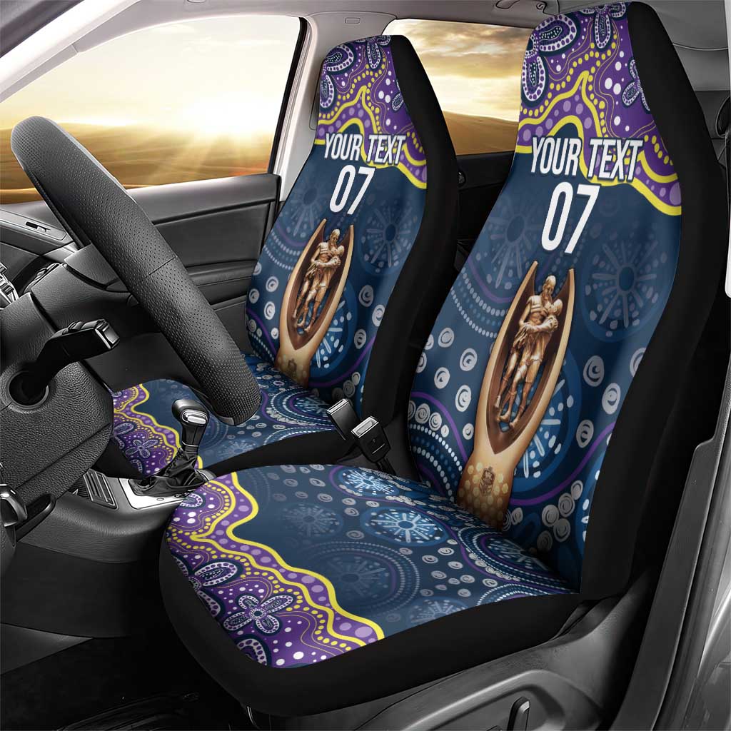 Melbourne Rugby NRL Custom Indigenous Car Seat Cover Raging Storms - Aussie Hoodie