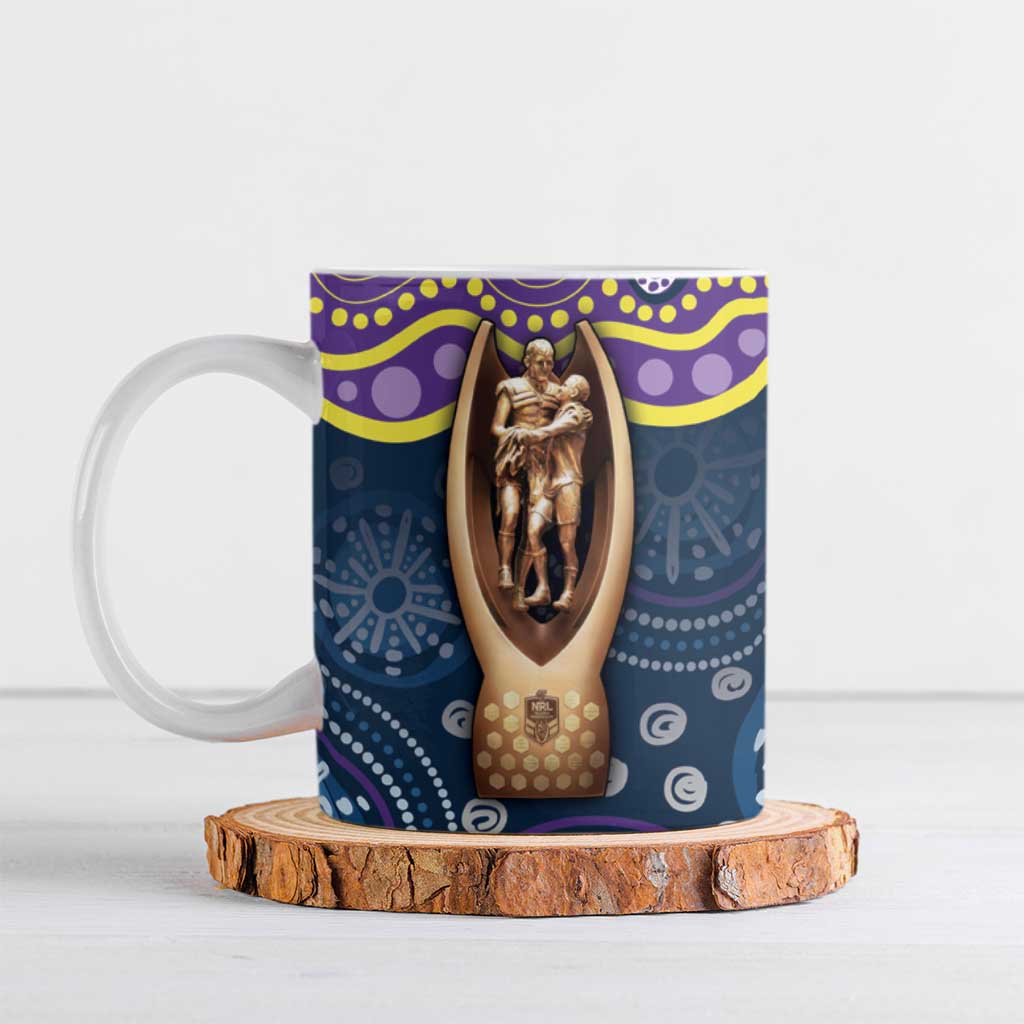 Melbourne Rugby NRL Custom Indigenous Ceramic Mug Raging Storms - Aussie Hoodie