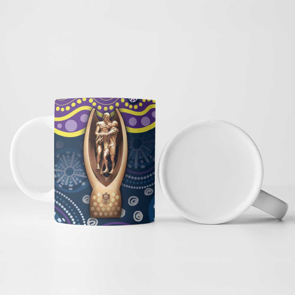 Melbourne Rugby NRL Custom Indigenous Ceramic Mug Raging Storms - Aussie Hoodie