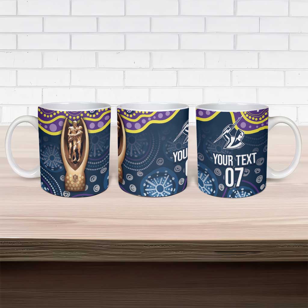 Melbourne Rugby NRL Custom Indigenous Ceramic Mug Raging Storms - Aussie Hoodie
