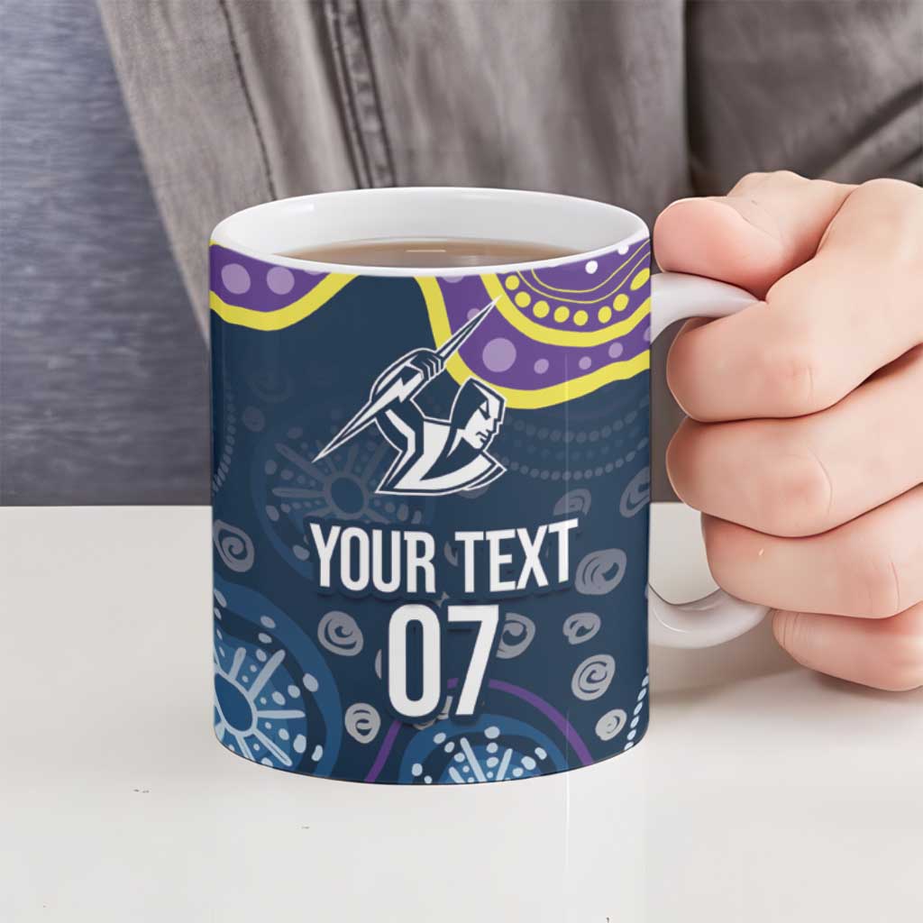 Melbourne Rugby NRL Custom Indigenous Ceramic Mug Raging Storms - Aussie Hoodie
