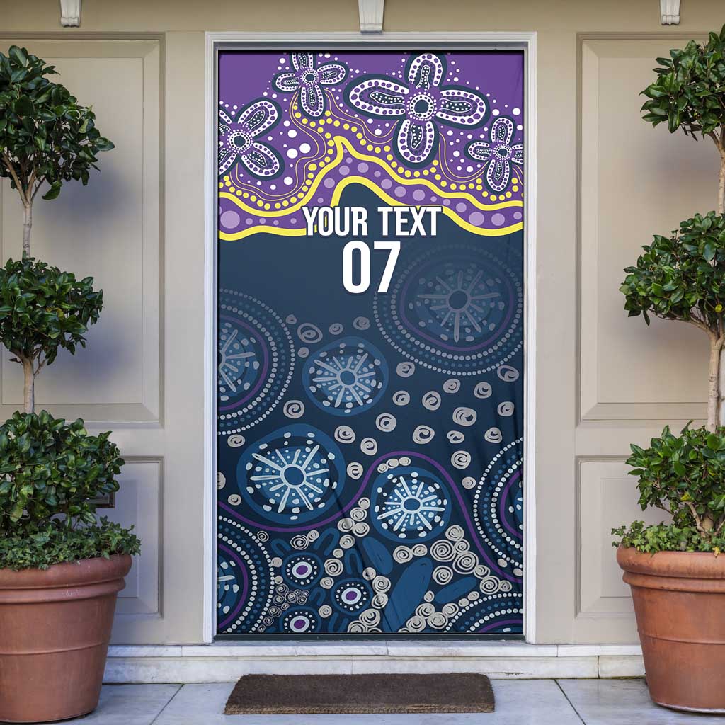 Melbourne Rugby NRL Custom Indigenous Door Cover Raging Storms - Aussie Hoodie