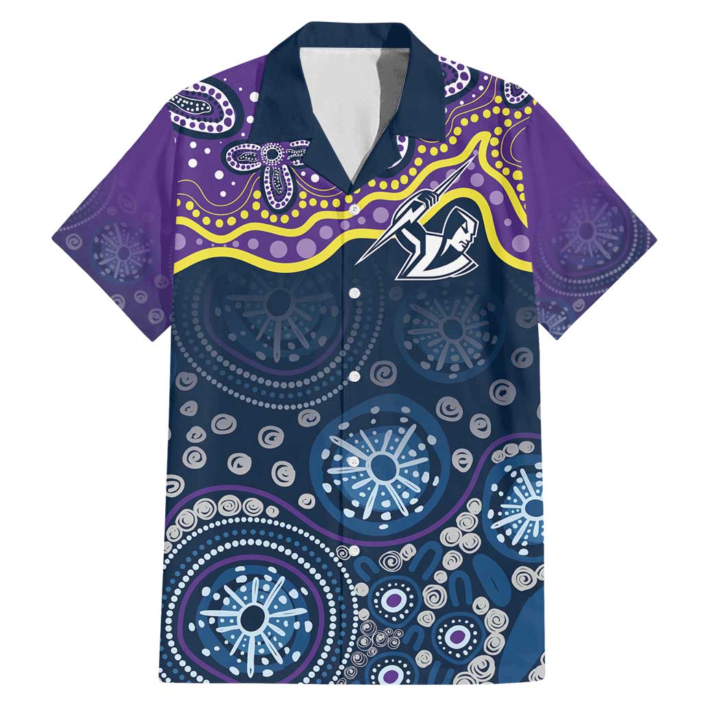 Melbourne Rugby NRL Custom Indigenous Family Matching Mermaid Dress and Hawaiian Shirt Raging Storms - Aussie Hoodie