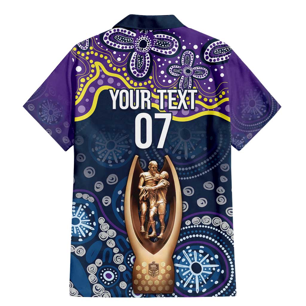 Melbourne Rugby NRL Custom Indigenous Family Matching Mermaid Dress and Hawaiian Shirt Raging Storms - Aussie Hoodie