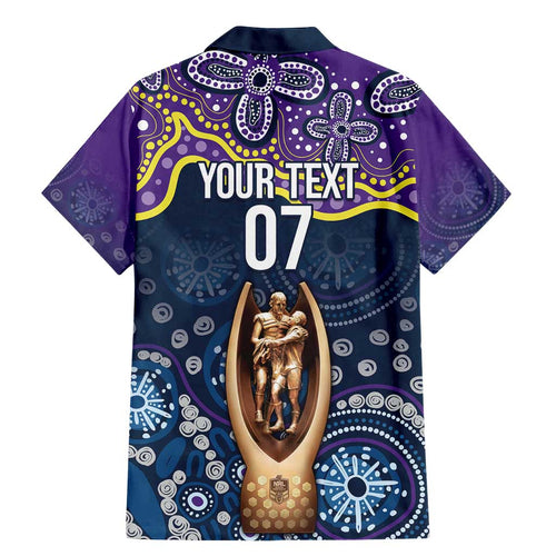 Melbourne Rugby NRL Custom Indigenous Family Matching Mermaid Dress and Hawaiian Shirt Raging Storms - Aussie Hoodie