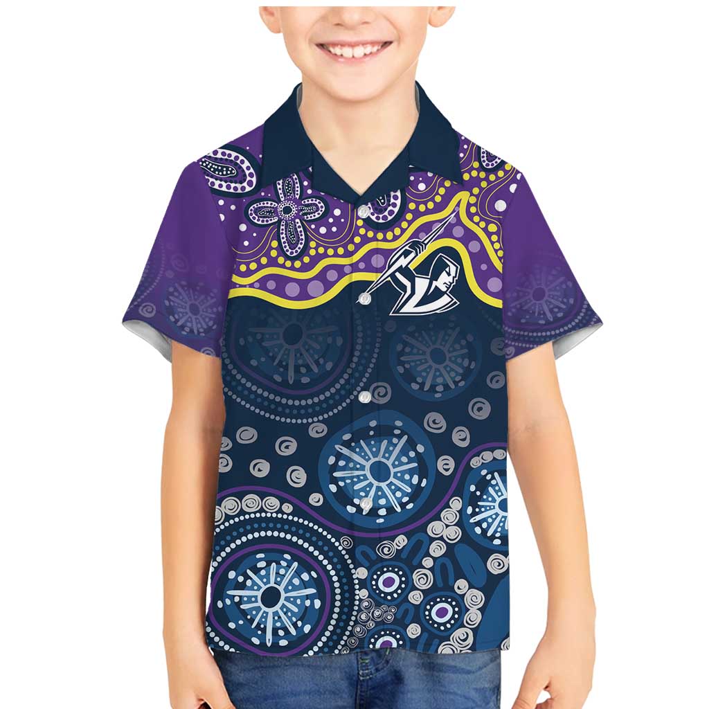 Melbourne Rugby NRL Custom Indigenous Family Matching Mermaid Dress and Hawaiian Shirt Raging Storms - Aussie Hoodie