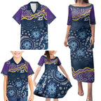 Melbourne Rugby NRL Custom Indigenous Family Matching Puletasi and Hawaiian Shirt Raging Storms - Aussie Hoodie