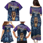 Melbourne Rugby NRL Custom Indigenous Family Matching Puletasi and Hawaiian Shirt Raging Storms - Aussie Hoodie