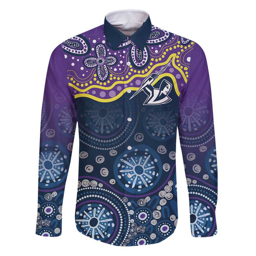 Melbourne Rugby NRL Custom Indigenous Family Matching Puletasi and Hawaiian Shirt Raging Storms - Aussie Hoodie
