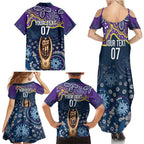 Melbourne Rugby NRL Custom Indigenous Family Matching Summer Maxi Dress and Hawaiian Shirt Raging Storms - Aussie Hoodie