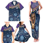 Melbourne Rugby NRL Custom Indigenous Family Matching Tank Maxi Dress and Hawaiian Shirt Raging Storms - Aussie Hoodie