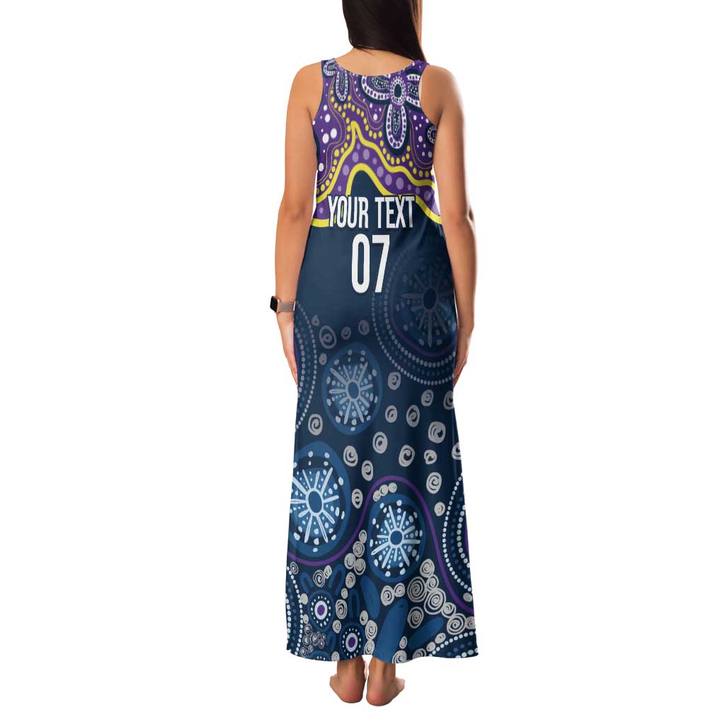 Melbourne Rugby NRL Custom Indigenous Family Matching Tank Maxi Dress and Hawaiian Shirt Raging Storms - Aussie Hoodie