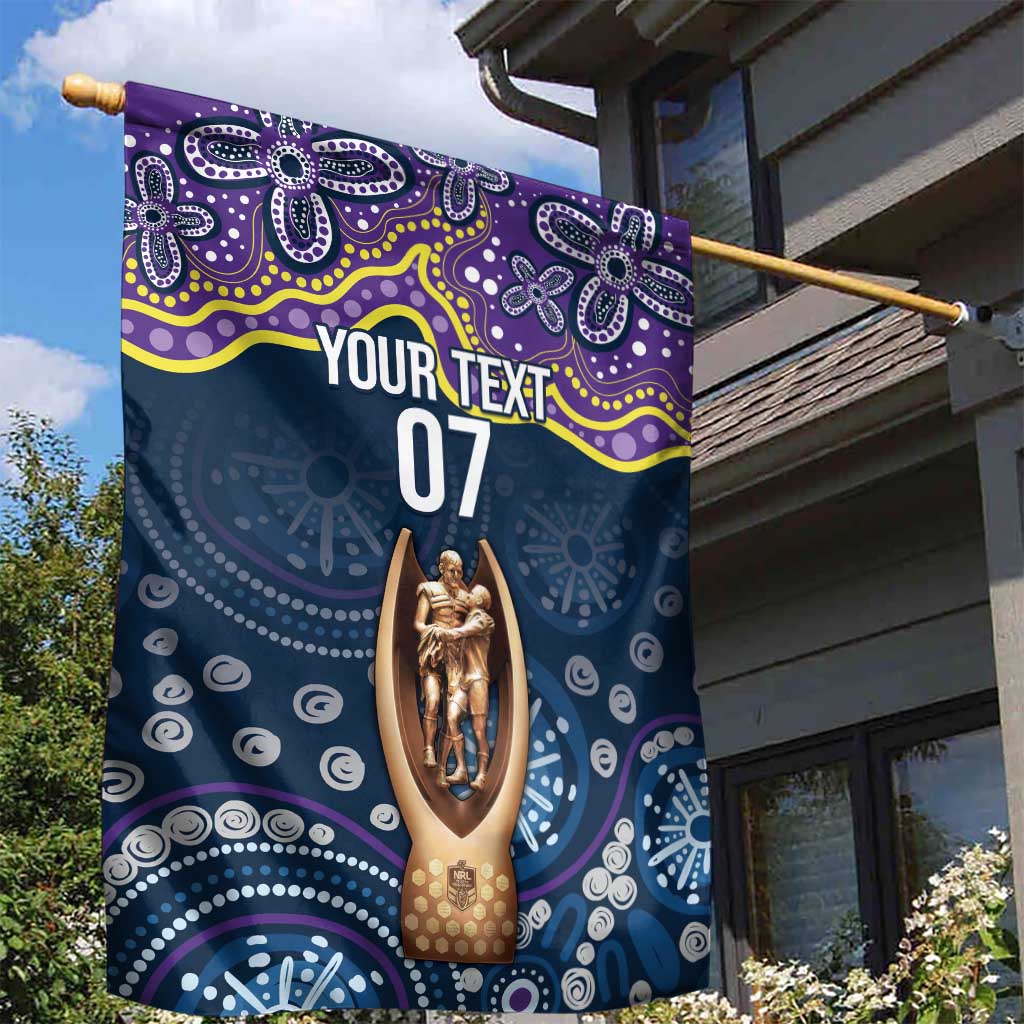 Melbourne Rugby NRL Custom Indigenous Garden Flag Raging Storms - Aussie Hoodie