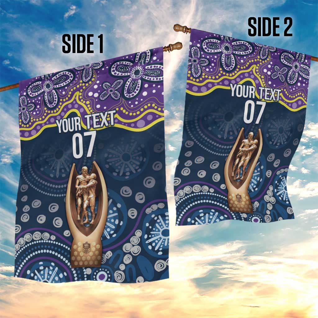 Melbourne Rugby NRL Custom Indigenous Garden Flag Raging Storms - Aussie Hoodie