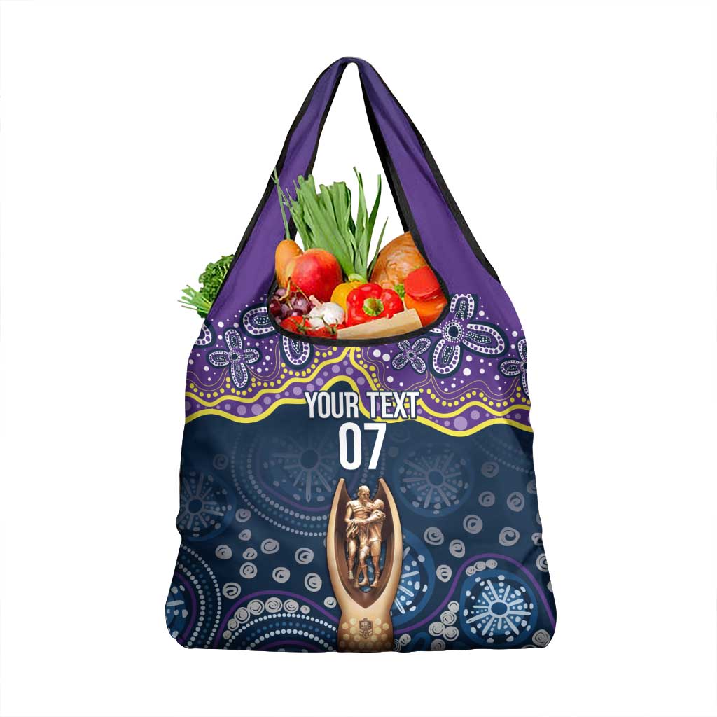 Melbourne Rugby NRL Custom Indigenous Grocery Bag Raging Storms - Aussie Hoodie